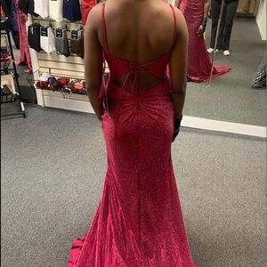 Cranberry Royal sparkly dress with a train